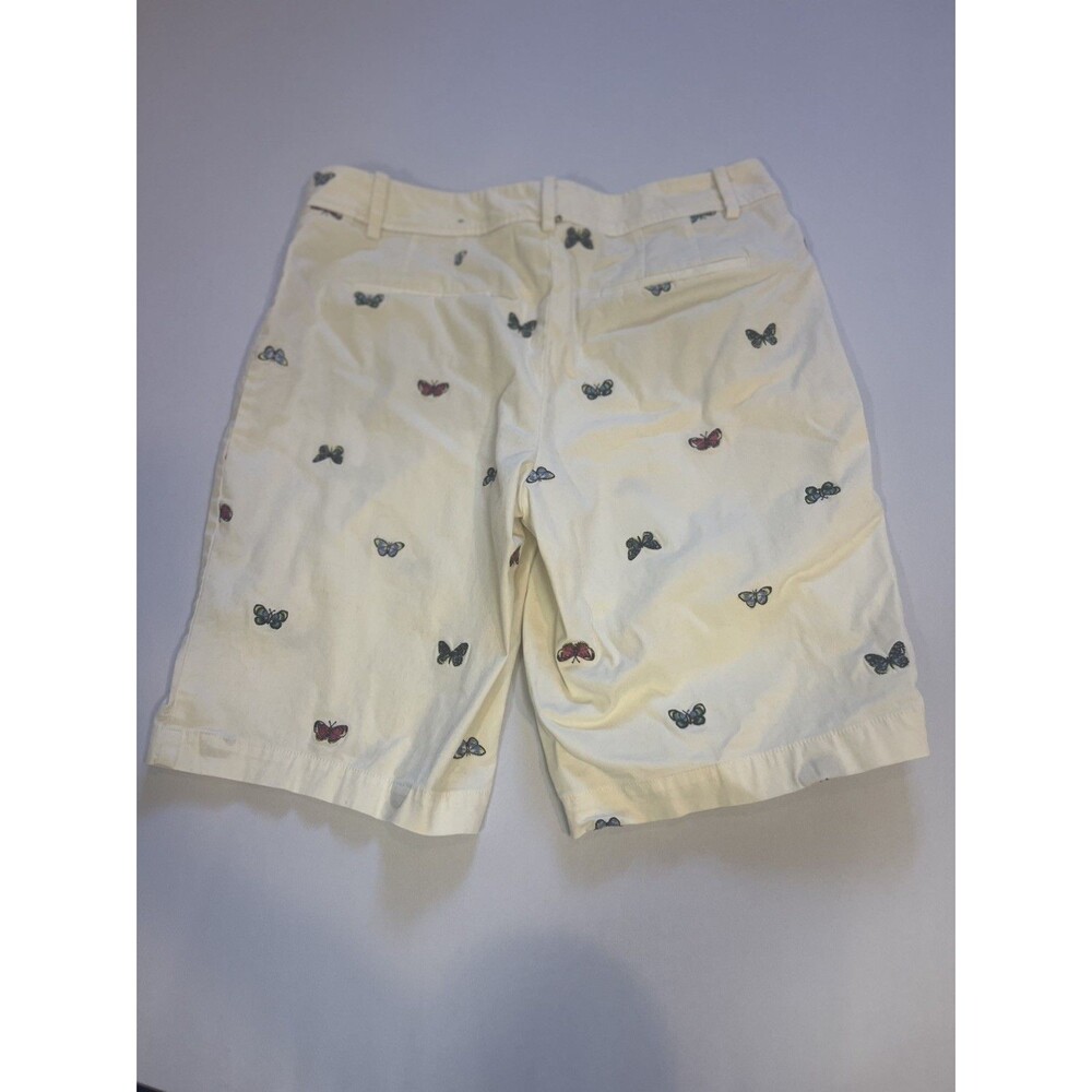 Talbots Perfect Shorts Butterfly Embroidered Stretch Bermuda Chino Women’s 10. - Picture 6 of 13